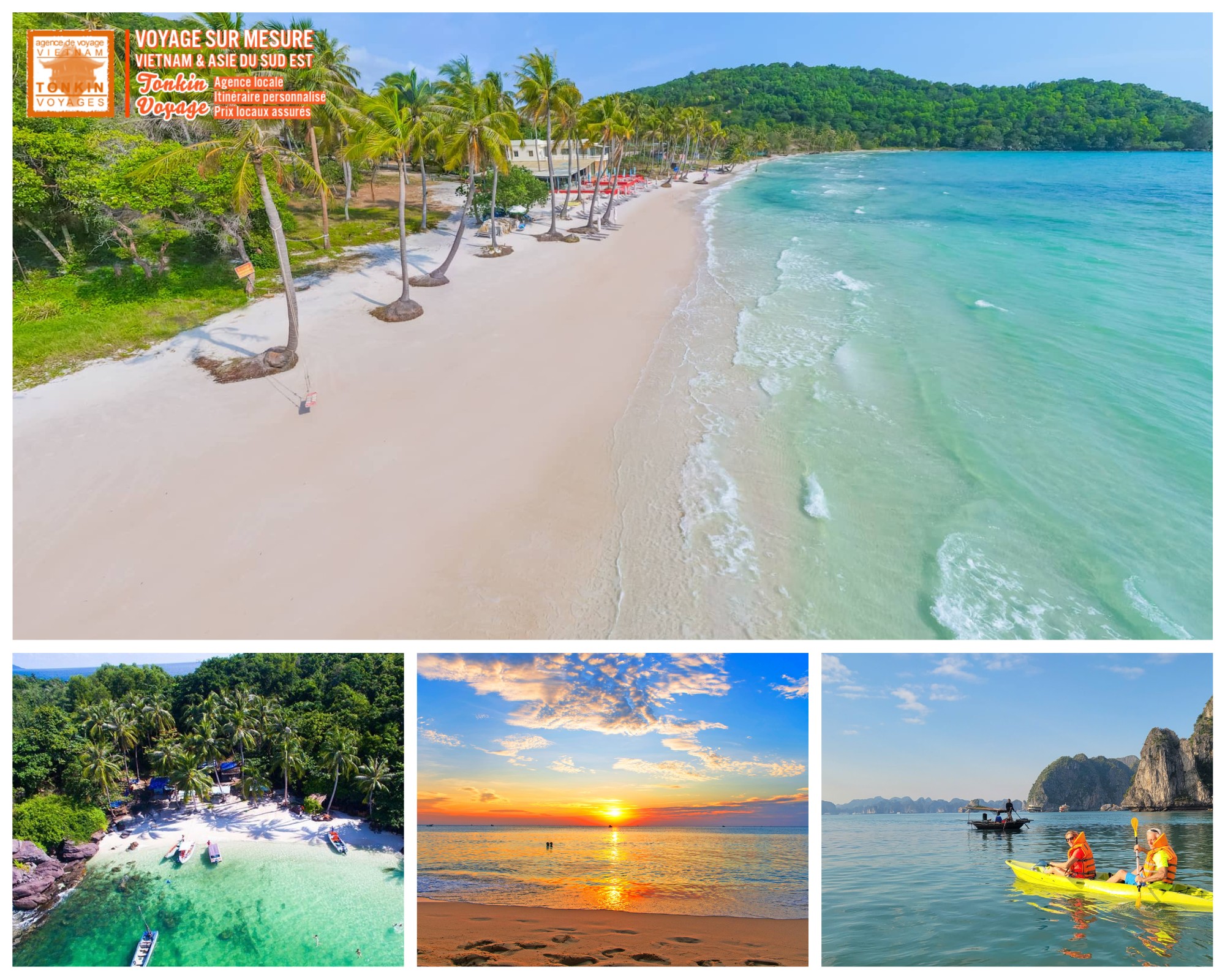 Vacances en famille au Vietnam : meilleures plages et circuits sur mesure avec lextention baln&eacute;aire avec l'agence locale Tonkin Voyage &agrave; Hanoi Vietnam